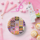 Halloween Patchwork Pattern - Feierliche Plätze mi Pappteller (Party)