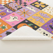 Halloween Patchwork Pattern - Feierliche Plätze Sherpadecke (3/4)