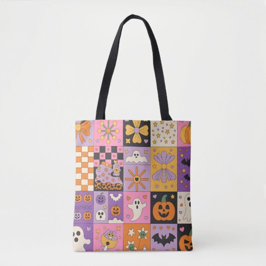 Halloween Patchwork Pattern - Feierliche Plätze Tasche (Vorderseite)