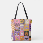 Halloween Patchwork Pattern - Feierliche Plätze Tasche (Rückseite)