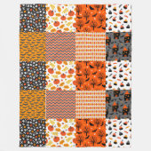 Halloween Patchwork Pattern Fleece Blanket (Vorderseite)