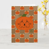 Halloween Patchwork Pumpkin-Karte Karte (Gelbe Blume)