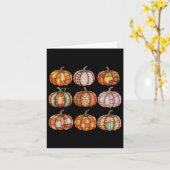 Halloween Patchwork Pumpkin Quilfall-Ästhetik Karte (Gelbe Blume)