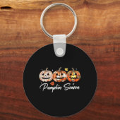 Halloween Patchwork Pumpkin Quilfall-Ästhetik Schlüsselanhänger (Vorderseite)