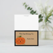 Halloween Patchwork Pumpkin Table Zent Postkarte (Stehend Vorderseite)
