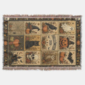 Halloween-Patchwork-Quilt-Set Gewebte Wurfdecke Decke (Vorderseite)