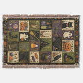 Halloween-Patchwork-Quilt-Set Gewebte Wurfdecke Decke (Vorderseite)