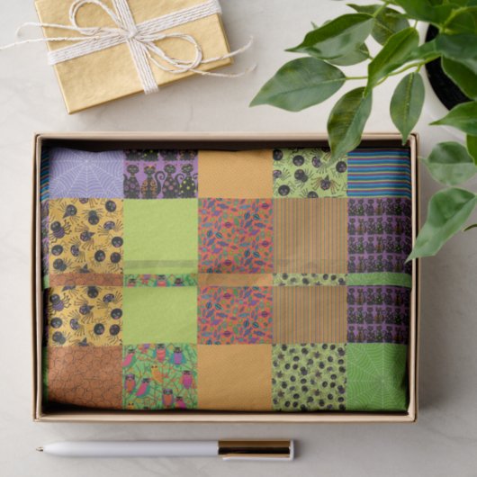Halloween-Patchwork Seidenpapier (Geschenk)