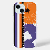 Halloween Patchwork Stripes Ghosts Case-Mate iPhone Hülle (Rückseite)