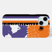 Halloween Patchwork Stripes Ghosts Case-Mate iPhone Hülle (Rückseite (Horizontal))