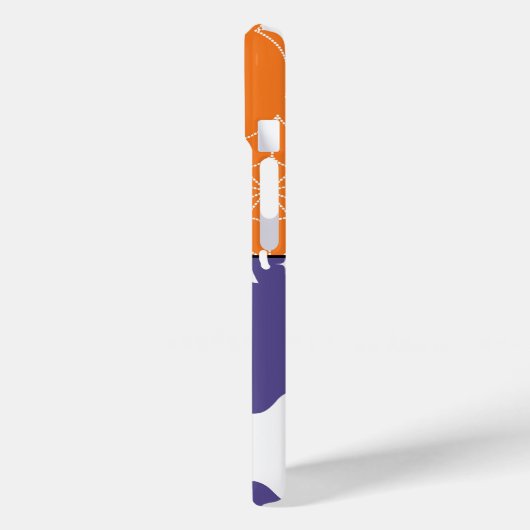 Halloween Patchwork Stripes Ghosts Case-Mate iPhone Hülle (Rückseite / Links)