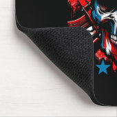 Halloween Patriotic Skeleton American Flag 4. Mousepad (Ecke)