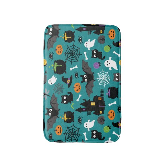 Halloween Pattern Badematte (Vorderseite Vertikal)