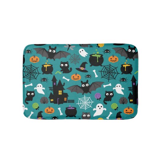 Halloween Pattern Badematte (Vorderseite)