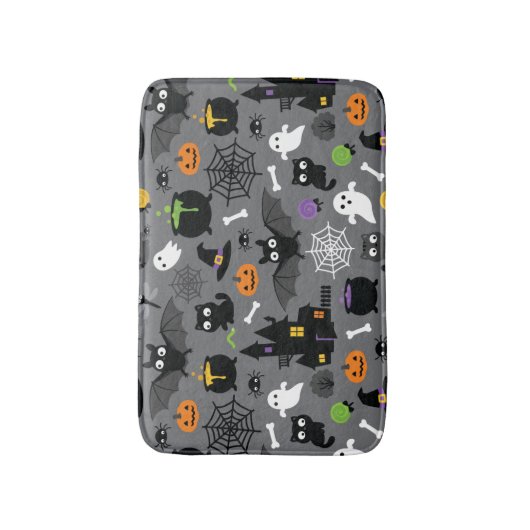 Halloween Pattern Badematte (Vorderseite Vertikal)