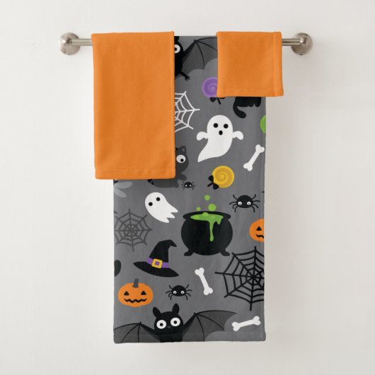Halloween Pattern Badhandtuch Set (Insitu)