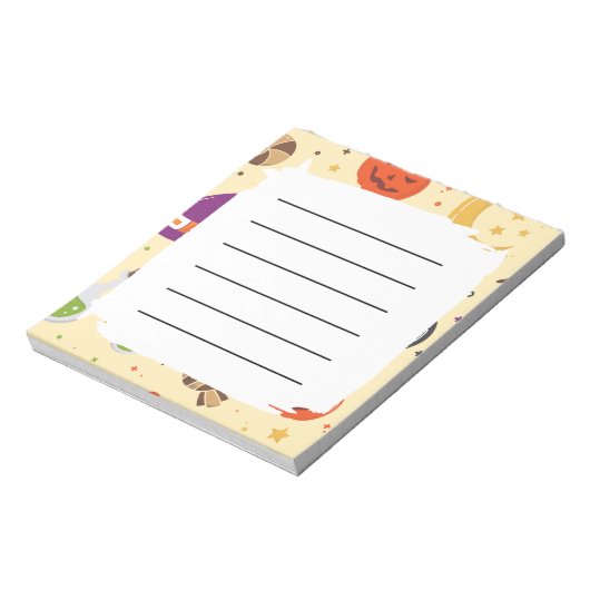 Halloween Pattern Blankenplanner Notepad Notizblock (Rotiert)