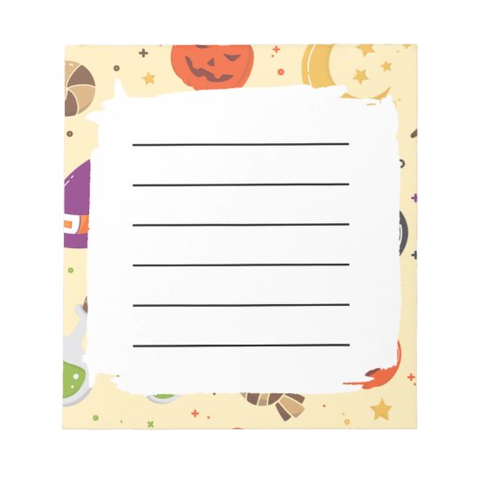 Halloween Pattern Blankenplanner Notepad Notizblock (Vorderseite)