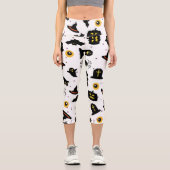 Halloween Pattern Capri Leggings (Vorderseite)