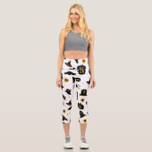 Halloween Pattern Capri Leggings (Vorderseite)