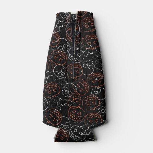 Halloween Pattern Flaschenkühler (Rückseite)