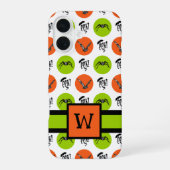 Halloween Pattern Fledermäuse, Spinnen & "Eek!" iPhone 16 Hülle (Rückseite)