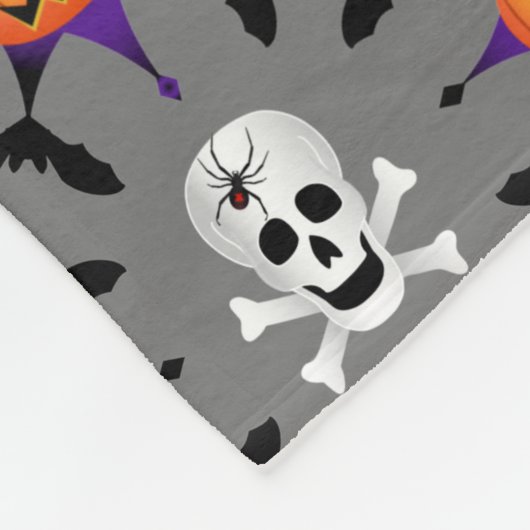 Halloween Pattern Fleecedecke (Ecke)