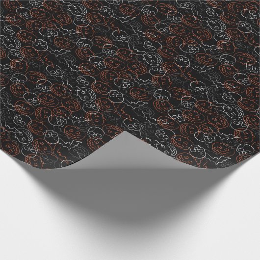 Halloween Pattern Geschenkpapier (Ecke)