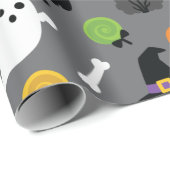 Halloween Pattern Geschenkpapier (Rolleneckpunkt)