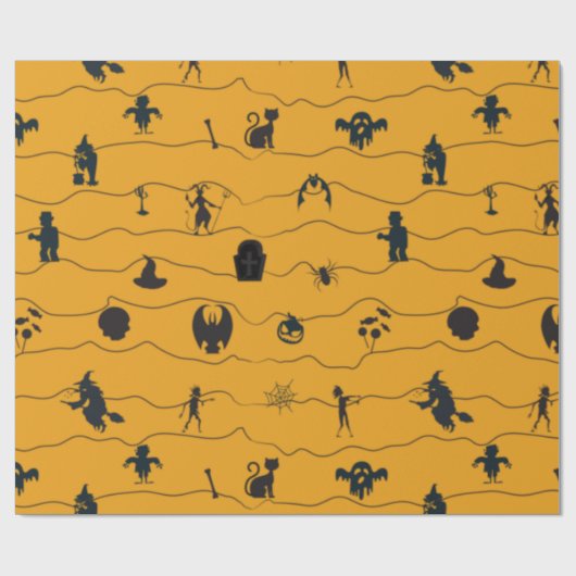 Halloween Pattern Geschenkpapier (Flach)