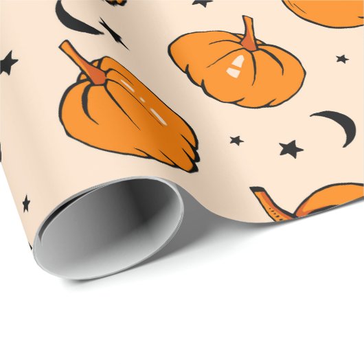 Halloween Pattern Geschenkpapier (Rolleneckpunkt)
