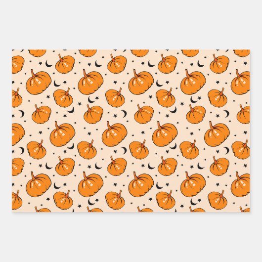 Halloween Pattern Geschenkpapier Set (Vorderseite)