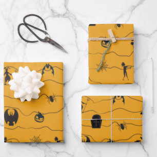 Halloween Pattern Geschenkpapier Set