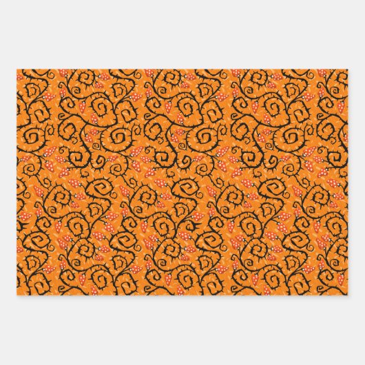Halloween Pattern Geschenkpapier Set (Vorderseite)