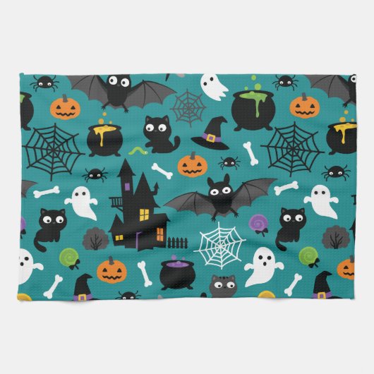 Halloween Pattern Geschirrtuch (Horizontal)