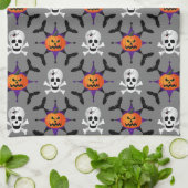 Halloween Pattern Geschirrtuch (Gefaltet)