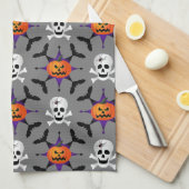 Halloween Pattern Geschirrtuch (Viertel Falte)