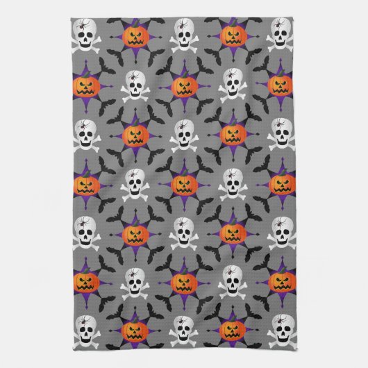 Halloween Pattern Geschirrtuch (Vertikal)