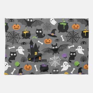 Halloween Pattern Geschirrtuch