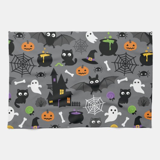 Halloween Pattern Geschirrtuch (Horizontal)