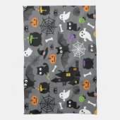 Halloween Pattern Geschirrtuch (Vertikal)