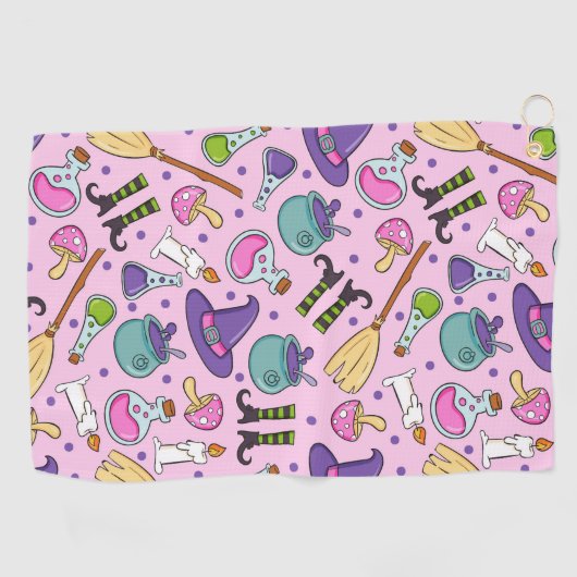 Halloween Pattern Golfhandtuch (Horizontal)