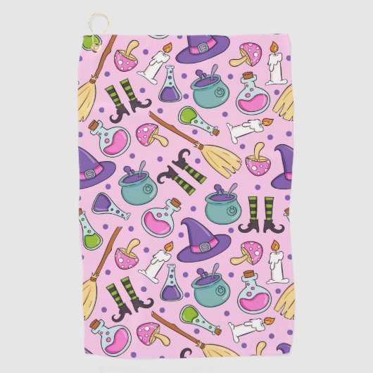 Halloween Pattern Golfhandtuch (Vorderseite)