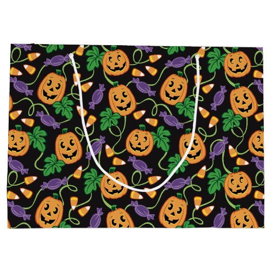 HALLOWEEN PATTERN GROßE GESCHENKTÜTE (Rückseite)