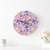 Halloween Pattern Große Wanduhr (Zuhause)