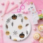 Halloween Pattern Hintergrund Pappteller (Party)