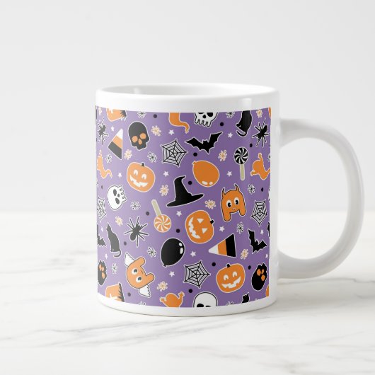 Halloween Pattern Jumbo-Tasse (Rechts)