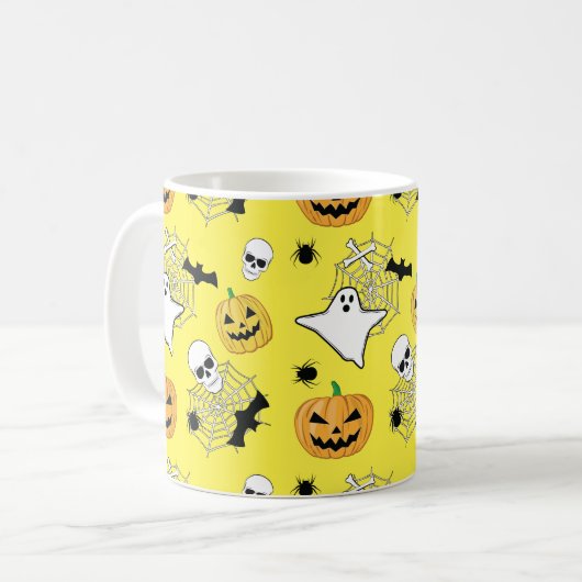 Halloween Pattern Kaffeetasse (Vorderseite Links)