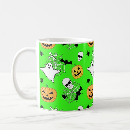 Halloween Pattern Kaffeetasse (Links)