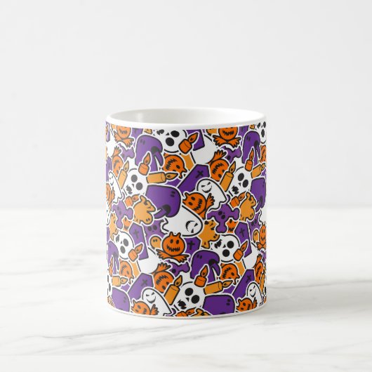 Halloween Pattern Kaffeetasse (Mittel)